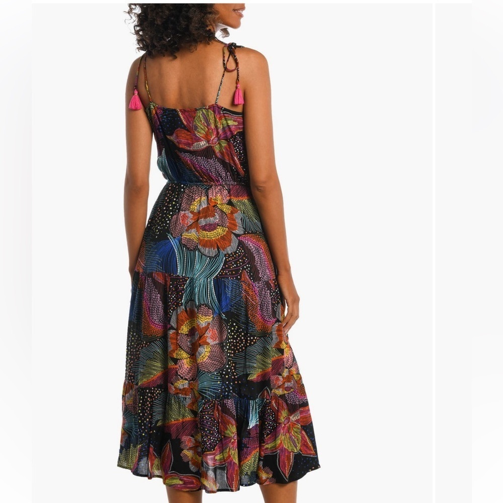 LaBlanca Sunlit Soriee Floral Multicolor Cover Up Maxi Dress size small - Picture 3 of 14